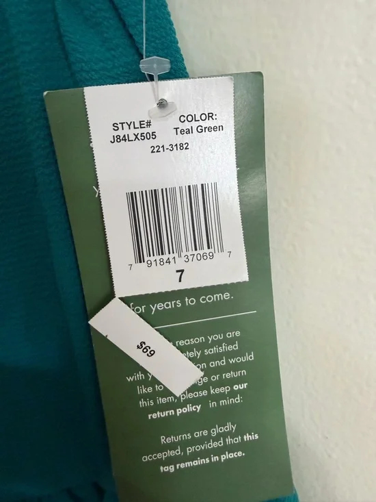 B. Smart Women’s Size 7 Teal Puff-Sleeve Tiered Mini Dress - Picture 8 of 12